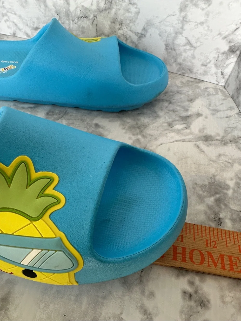 Squishmallows Blue Pineapple Slide Sandals in Blue Women’s 9-10